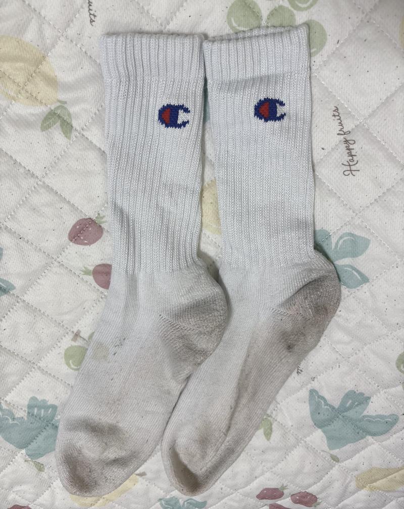 高校♡チャンピオン白靴下♡クルー丈白ソックス
