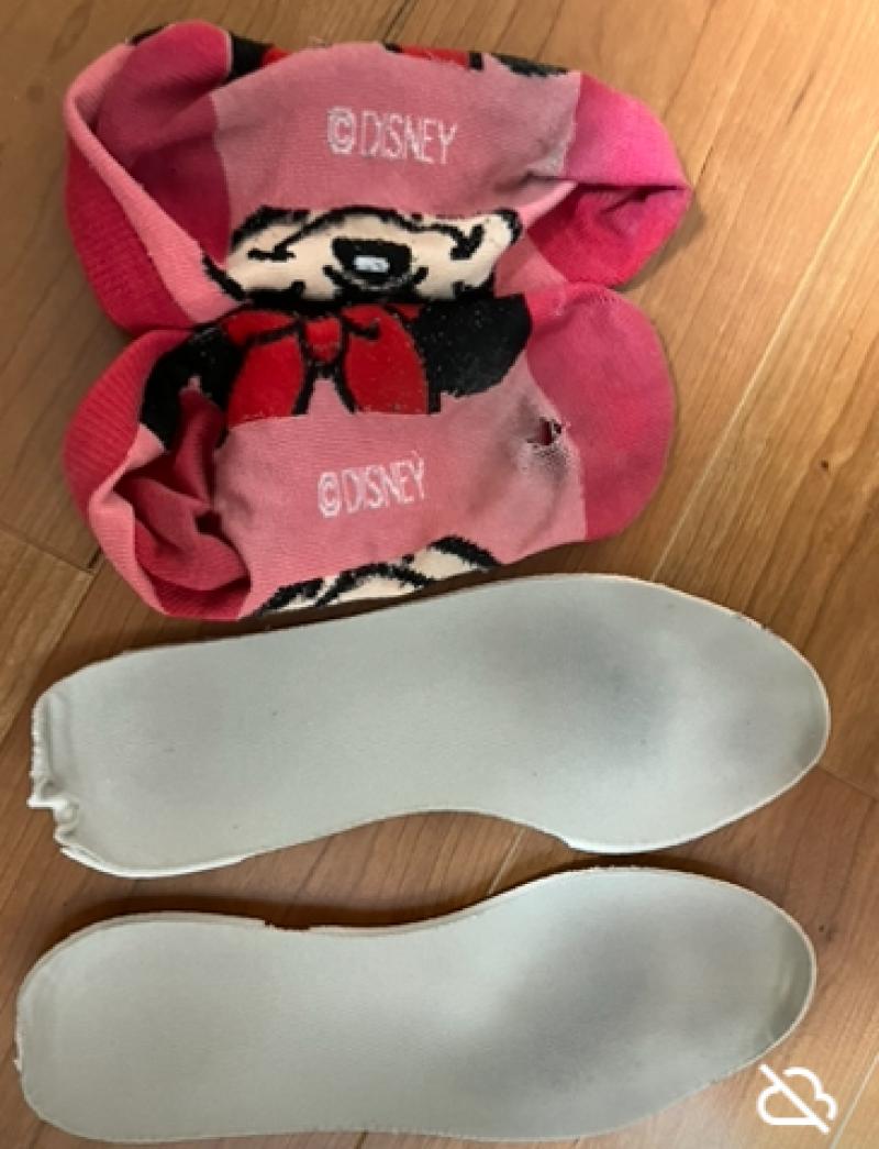 2ヶ月半ほど連続使用中敷きと靴下