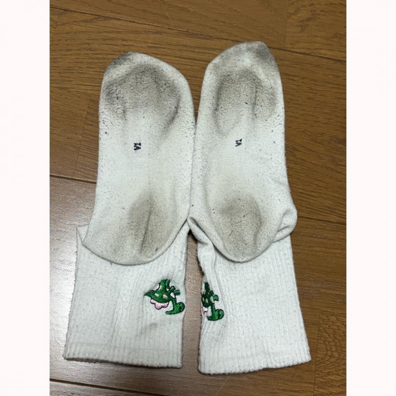 【臭】26時間履き続けた毛玉たっぷりクサクサ靴下♡♡♡