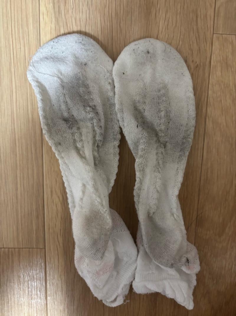 1日着用&ランニングで汗びっちゃりかいた足垢たっぷり白靴下
