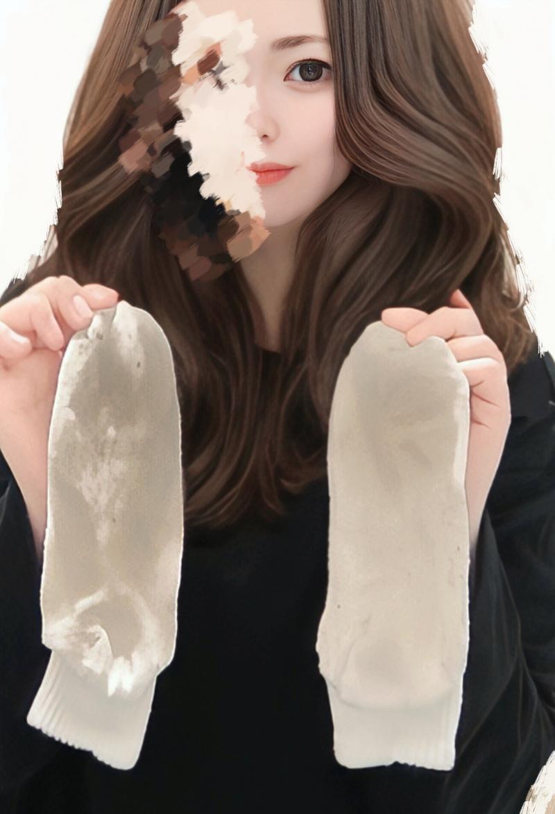 【6日着用☆】汗かき女のびっりょり濡れて汚れまくりの靴下