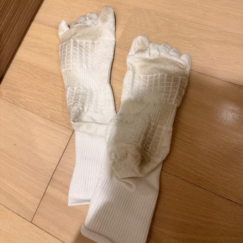 2日運動した　五本指ソックス