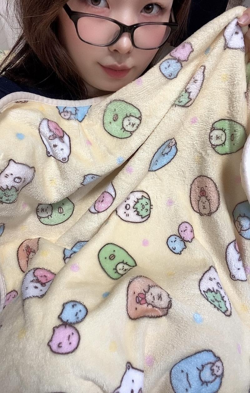 未洗濯❤️愛用中のふわふわブランケット❤️