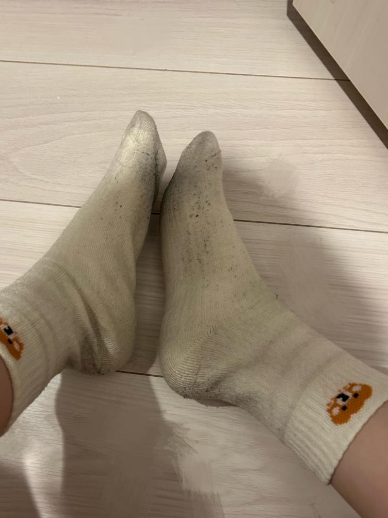 3日連続着用♡汚れたっぷりのくまちゃん靴下♡