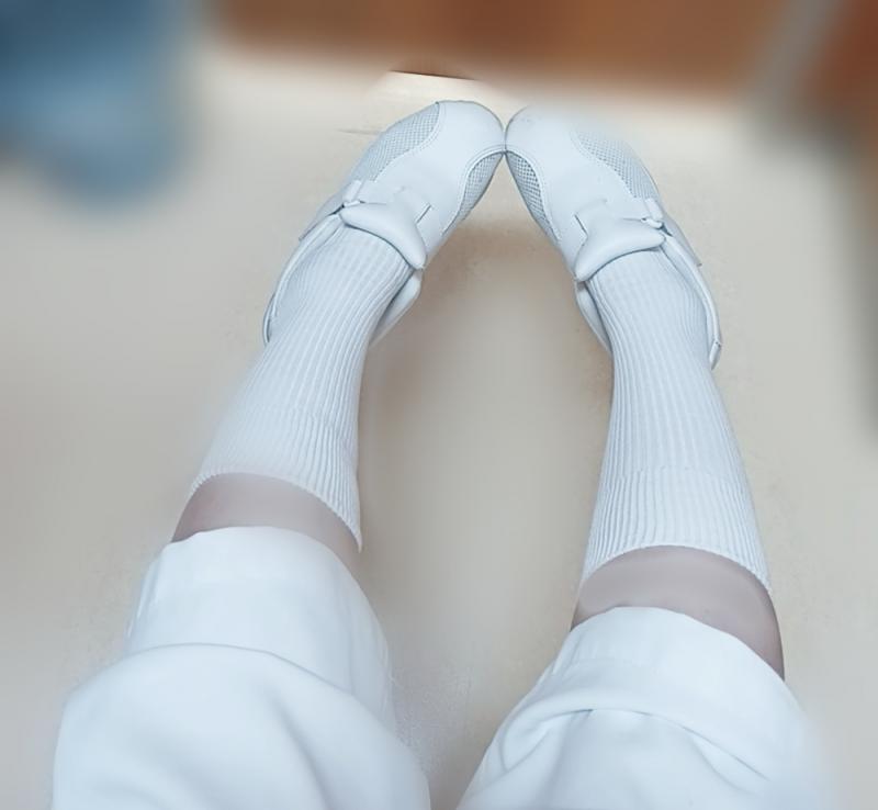 ナースシューズで3日着用♡白靴下♡