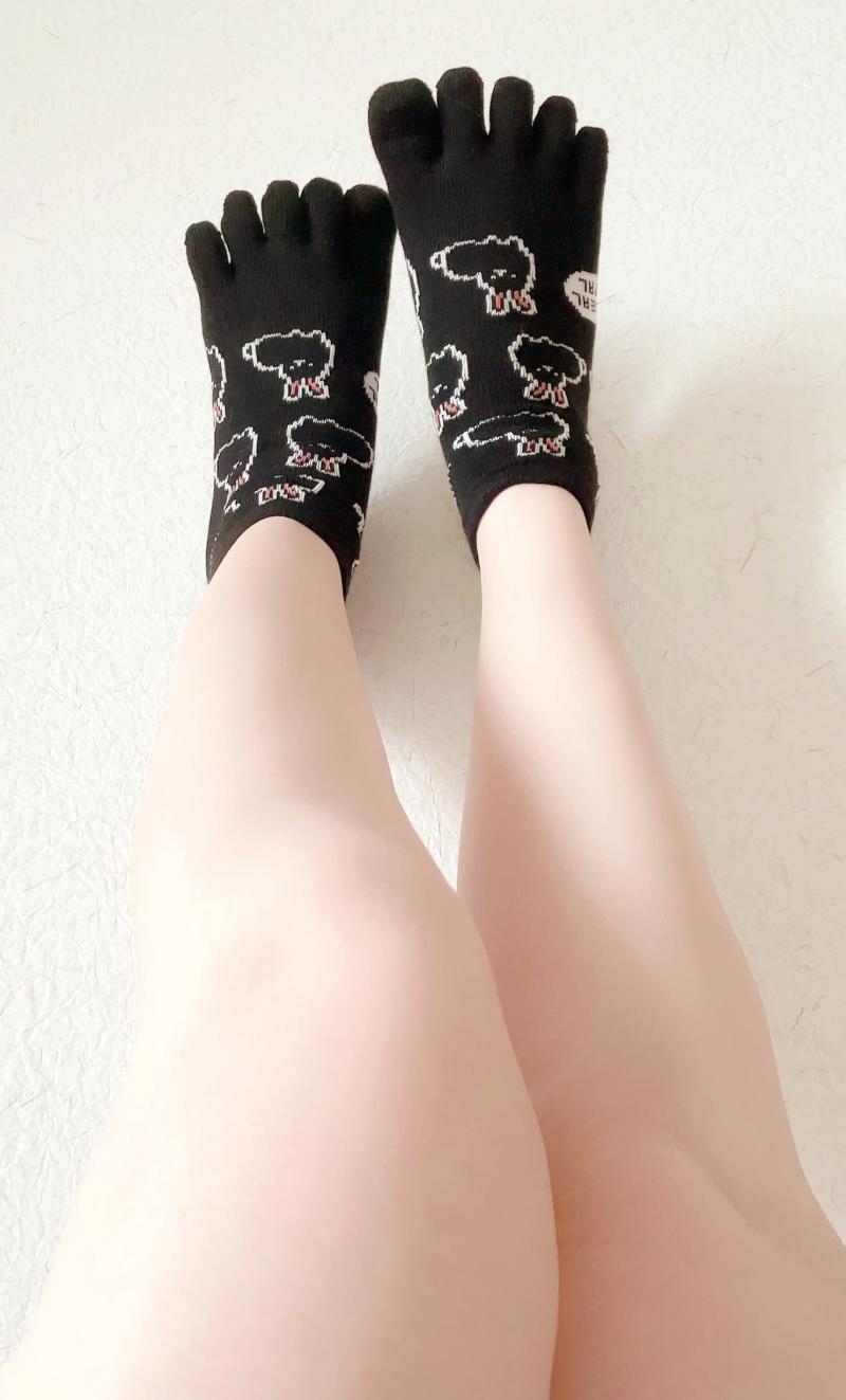お気に入り☆うさちゃん柄の5本指ソックス♡