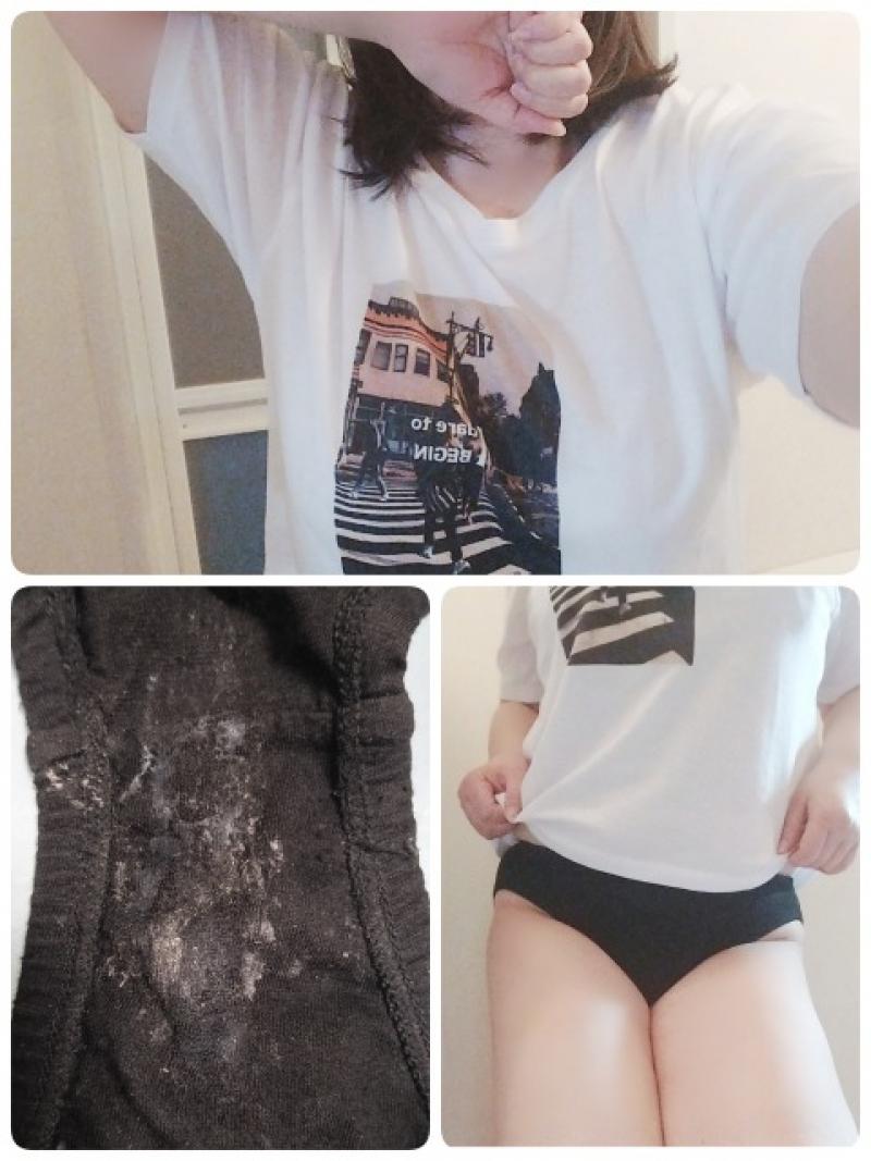 セットSALE最終価格☆汗だくワキガ臭くさくさTシャツ&お汚れ目立つ蒸れパンティ