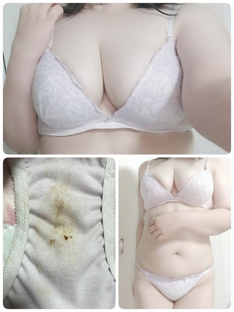 最終価格！いつもより長期着用で濃厚ワキガ臭ブラ＆1日半穿いた汗蒸れおま◎こパンティ