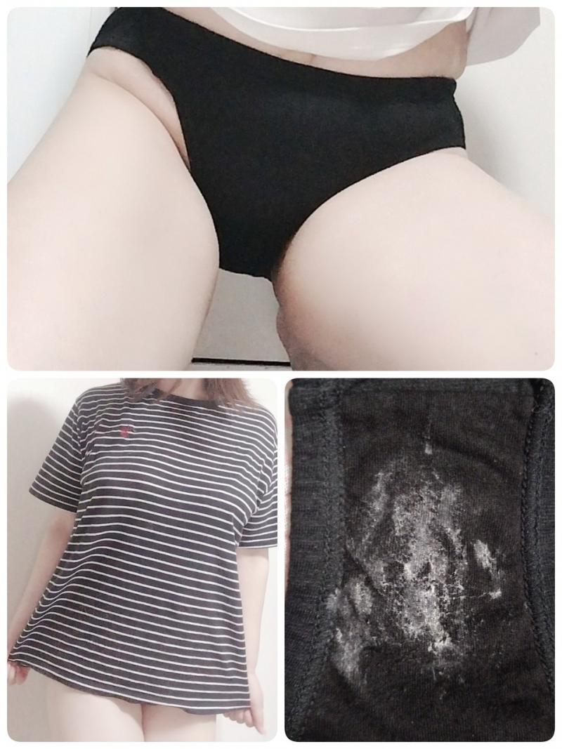 最終価格セットSALE★連続着用で汗だく濃厚ワキガ臭Tシャツ＆スソガ臭まじりパンティ