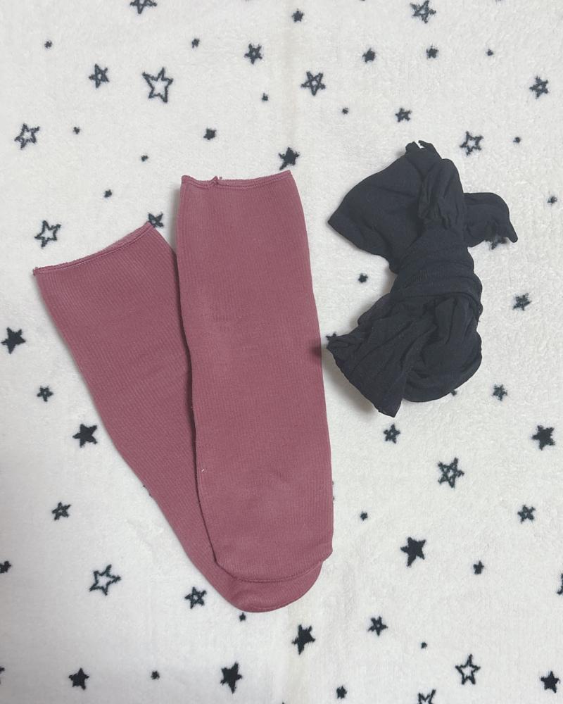 ❤︎2日着用❤︎ソックス+ストッキング2枚セット