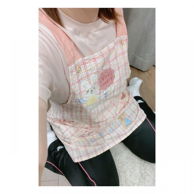 保育園の先生のリアルくたくた汗染みエプロン❤︎