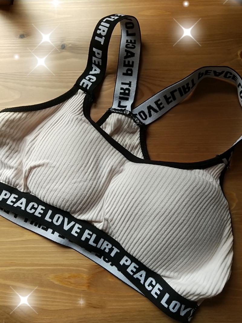 汗シミシミで内側黄ばみシミ♡綿のスポブラです✧*｡