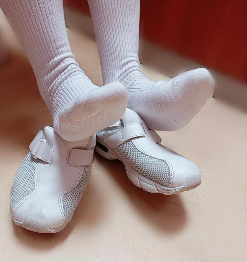 ナースシューズで3日着用♡白靴下♡