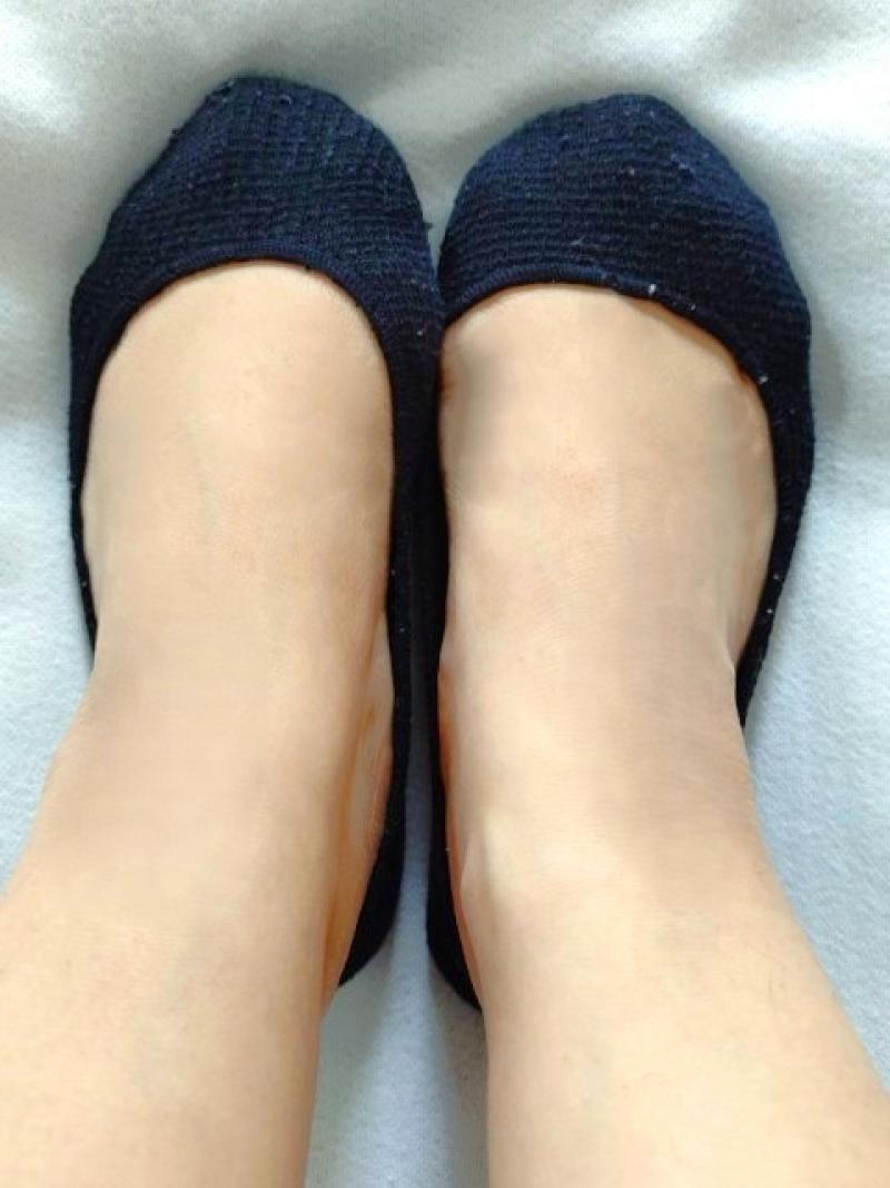 ３日着用黒のフットカバー