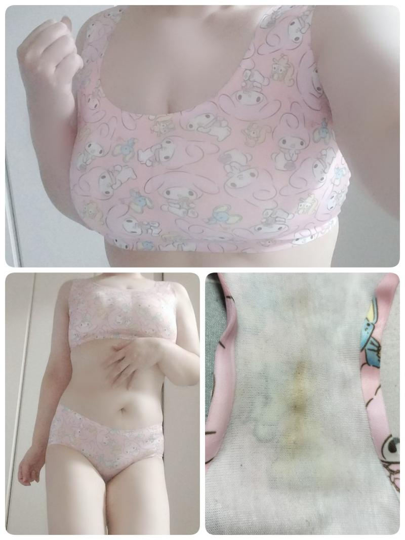 感謝SALE♡お風呂なし連続着用で強ワキガ臭ブラ＆濃厚おま◎こ臭パンティ