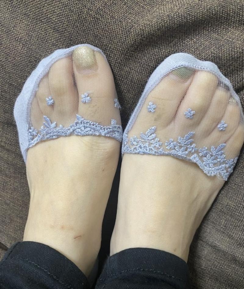 ３日着用の足指のレースが綺麗★ツーンと匂いがするパンプス用ソックス