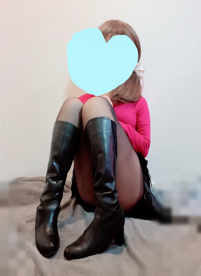 4年～激クサ合皮ブーツ♡黒皮ヒール