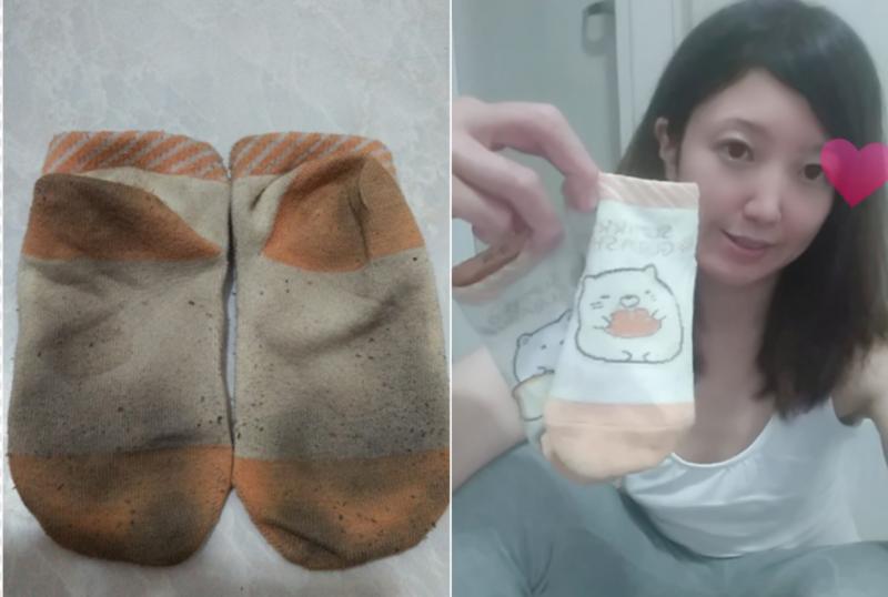 3日履き♥激臭♥可愛い靴下♥唾液臭いマスク付き