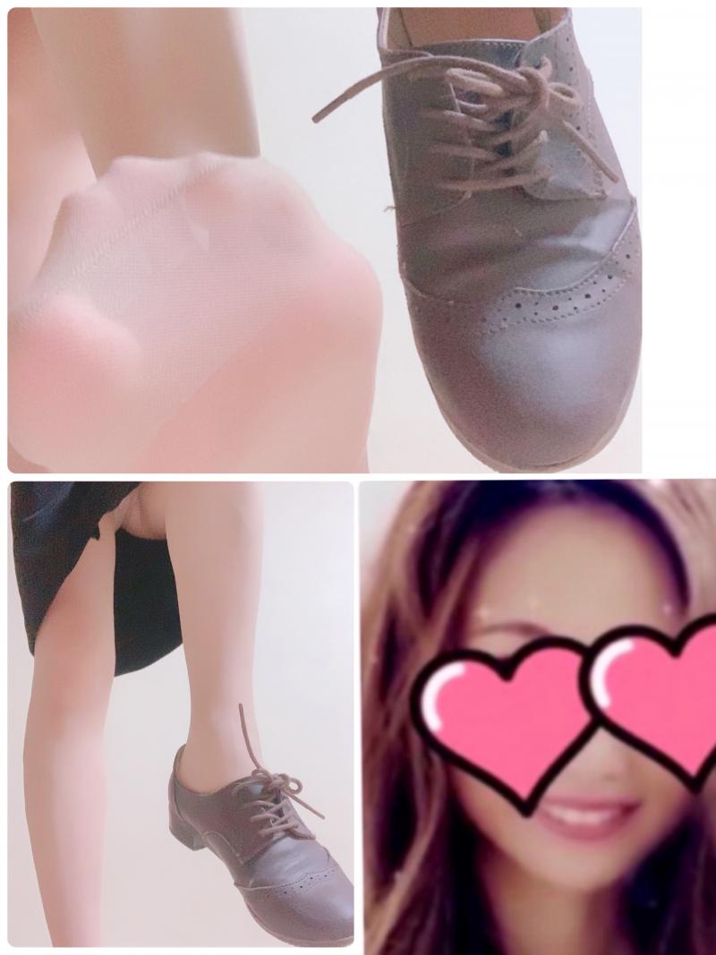 お仕事ムレムレシューズ❤︎茶色の靴とパンスト❤︎職場で使用のクタクタ靴