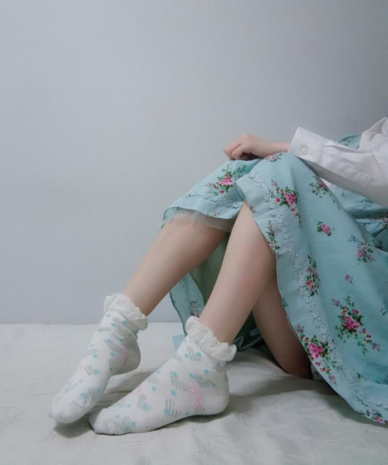 白ハート♡女児ろり靴下