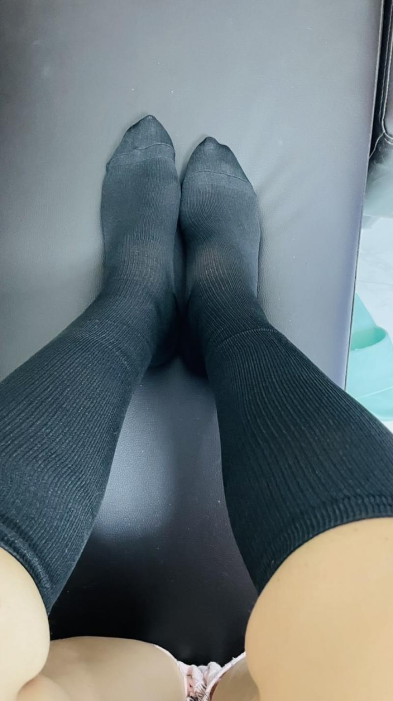 黒の圧着ソックス♡