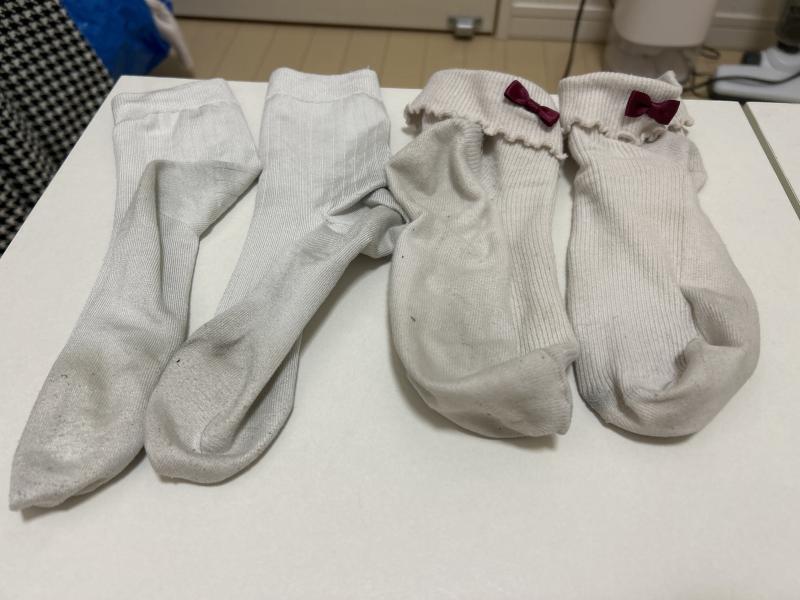 初出品‼︎黒ずみ白靴下2ペアセット‼︎