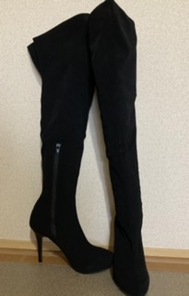 ストッキング付き♡追加日数２日♡ストレッチ素材のタイトニーハイブーツ