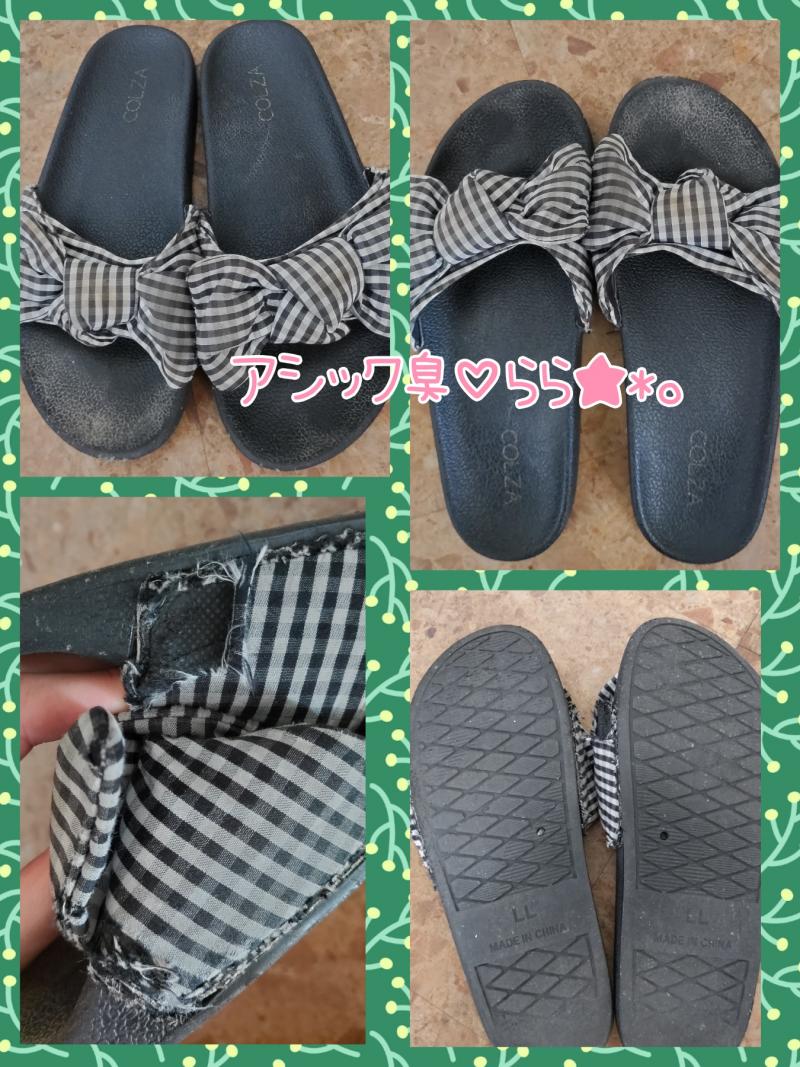 JK時代から愛用！使用感たっぷり！激クサボロボロサンダル♡