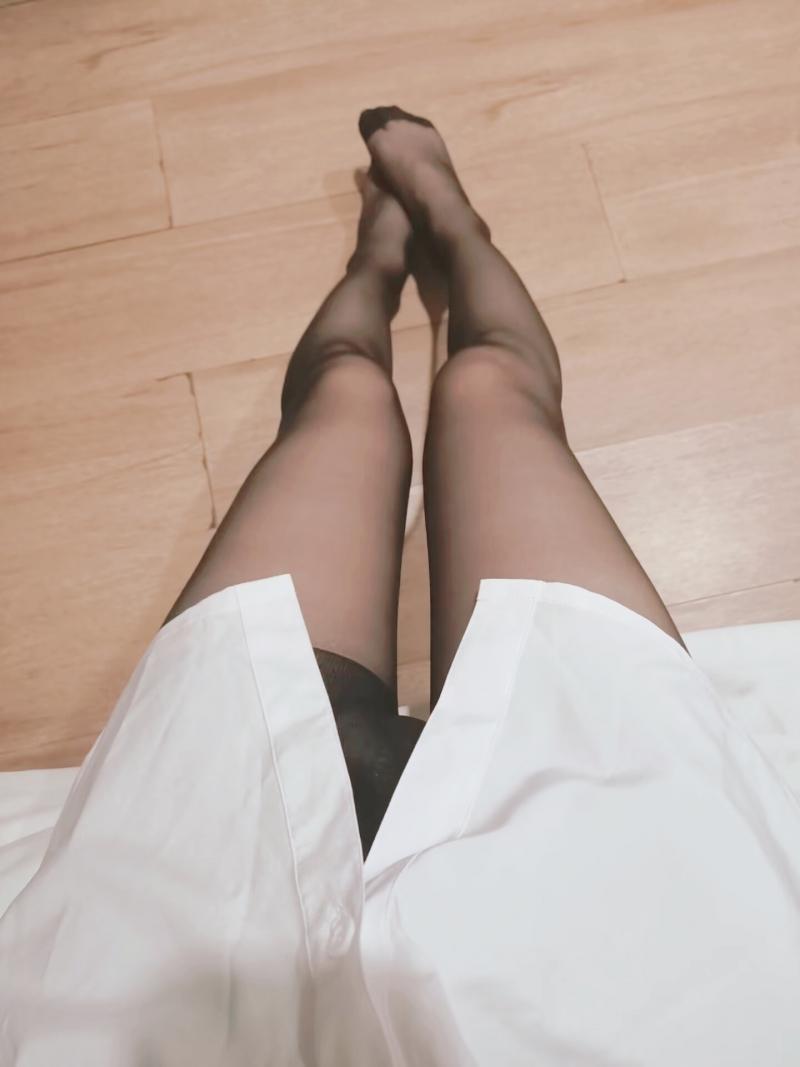 一日中着用黒ストッキング♡
