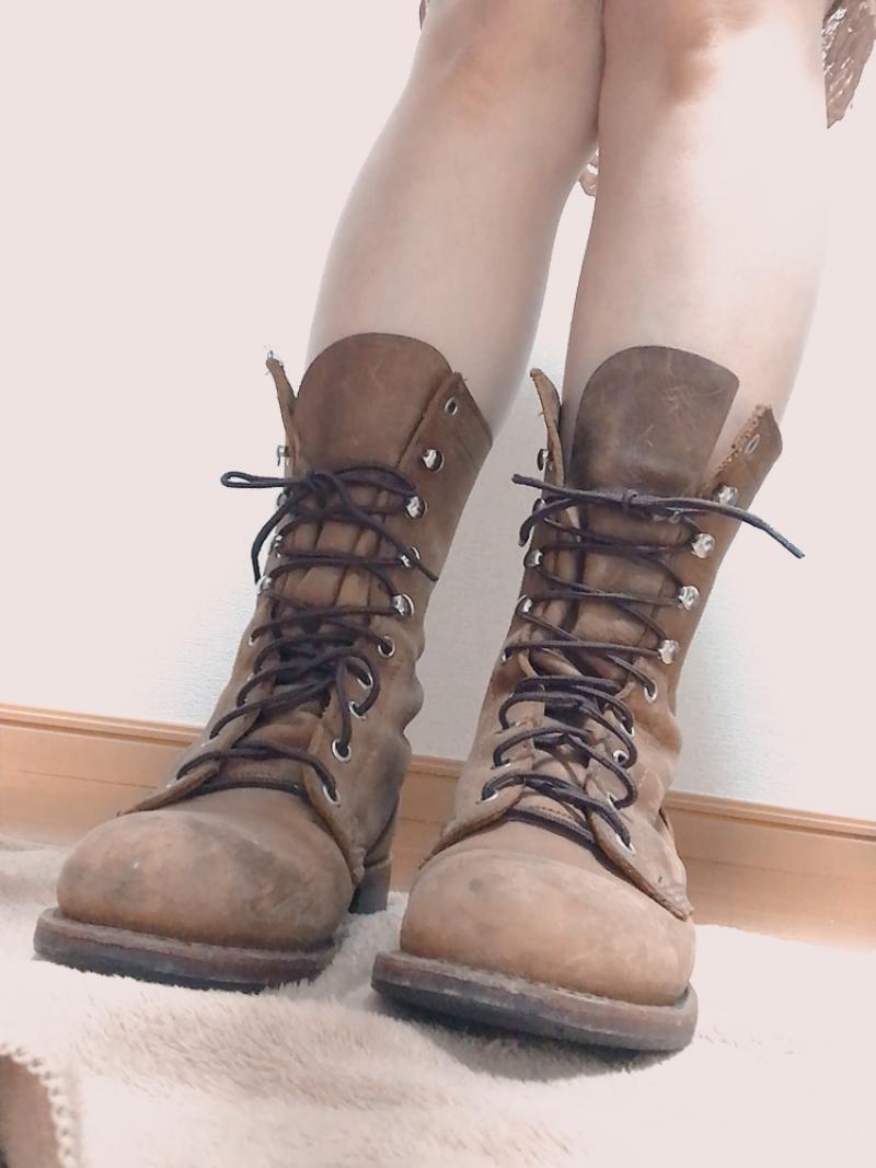 汚い編み上げブーツ♡