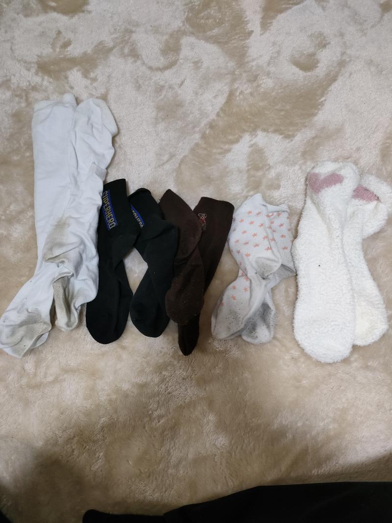 4日連続着用ハイソックス＆その他ソックス4点セット♡