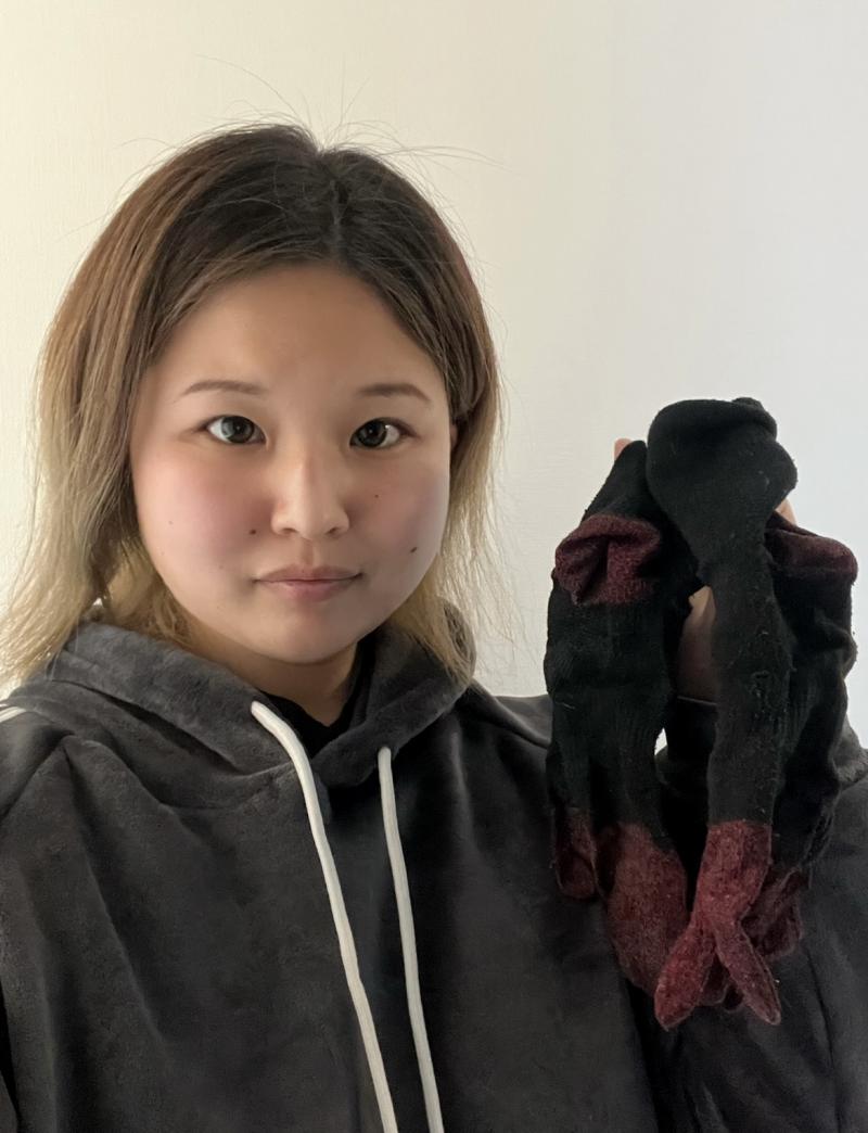 顔あり着用写真付き★仕事用激臭ソックス