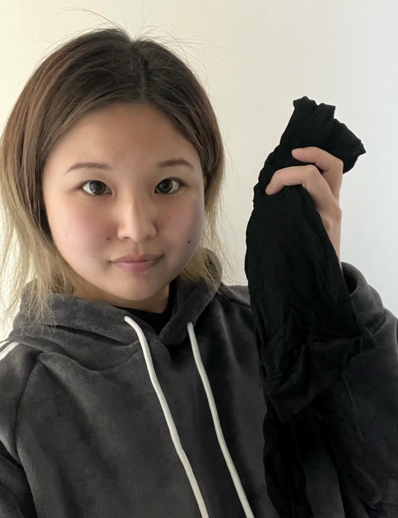 顔あり着用写真付き★1日着用くさくさストッキング