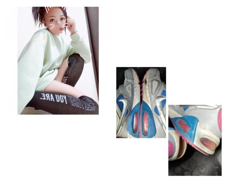 4日連続着用ニーハイソックス＆NIKEスニーカー＆一ヶ月以上洗ってないトレーナーセット♡